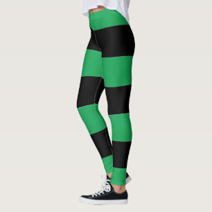 Leggings Rayures vertes et noires