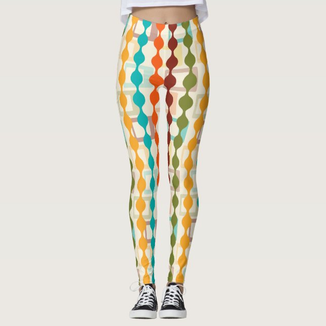 Leggings Rectangles et chaînes (Devant)