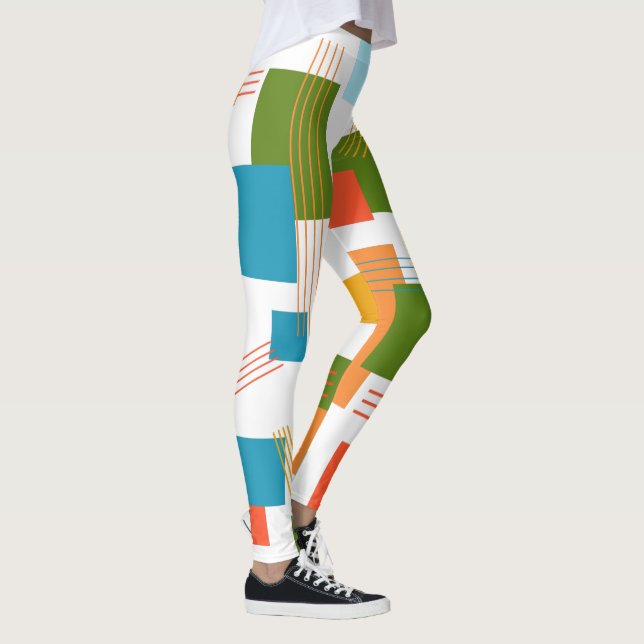 Leggings Rectangles et lignes Abstraites (Droite)