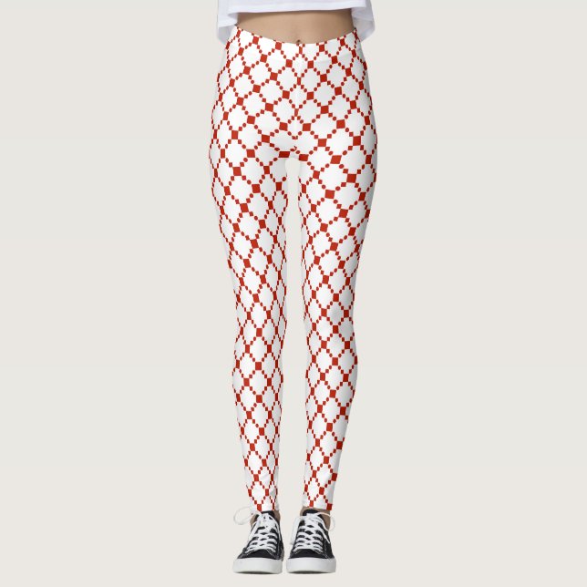 Leggings Red Dot Pattern (Devant)
