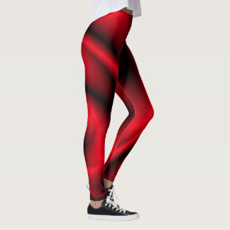 Leggings Red et Black Swirl