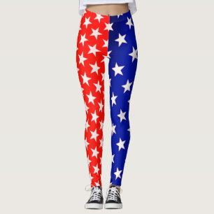 Leggings Red et Blue Star