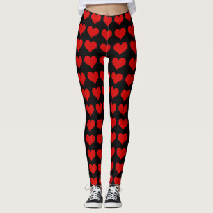 Leggings Red Hearts