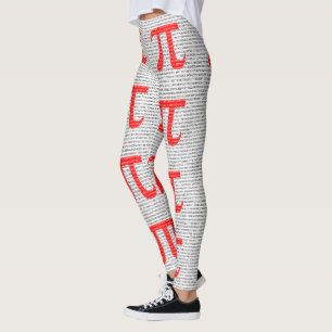 Leggings Red Number pi est un symbole de constante mathémat