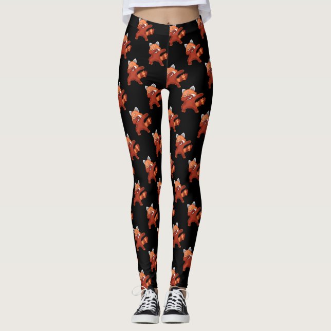 Leggings Red Panda Dabbing (Devant)