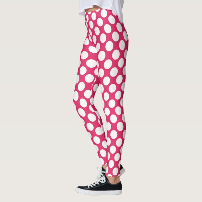 Leggings Red Polka Dot Custom – Elegant Fashion (Gauche)