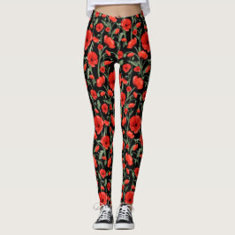 Leggings Red Poppy