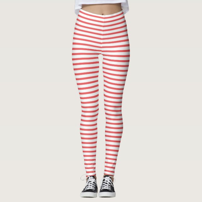 Leggings Red stripes  (Devant)