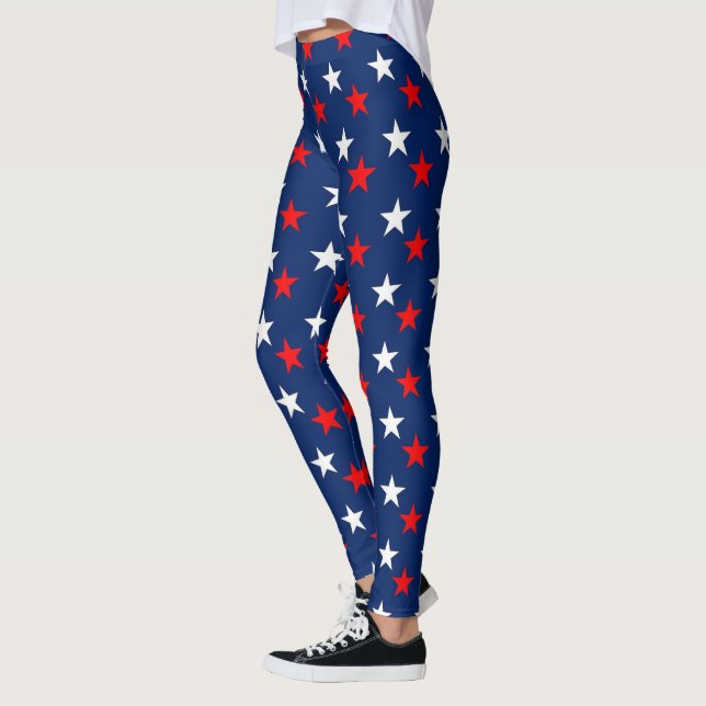 Leggings Red White Stars (Gauche)