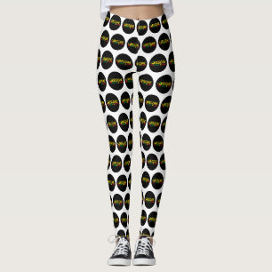 Leggings Reggae art avec des mots positifs Paix et Amour