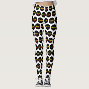 Leggings Reggae Musique avec couleurs du drapeau reggae
