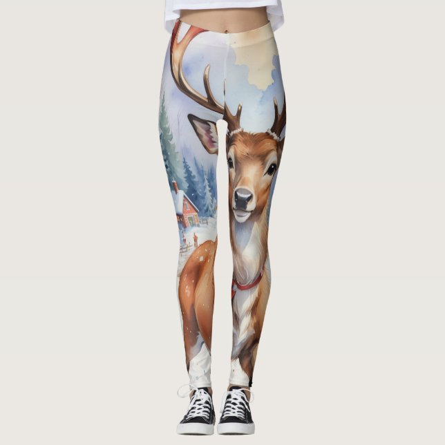 Leggings Reindeer Wonderland : Holiday Bliss (Devant)