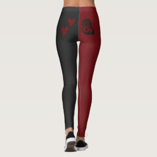 Leggings Reine de harlequin des coeurs