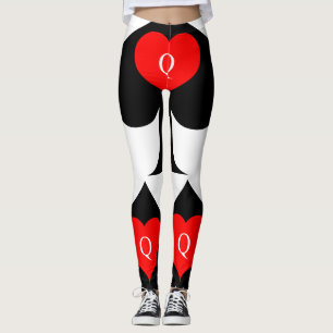 Leggings Reine noire des pique Coeur rouge Thunder_Cove