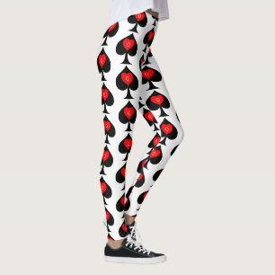 Leggings Reine noire des pique Coeur rouge Thunder_Cove