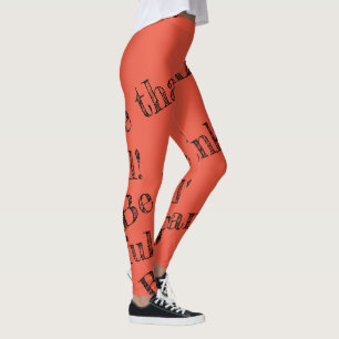 Leggings Remerciez le message de Thanksgiving