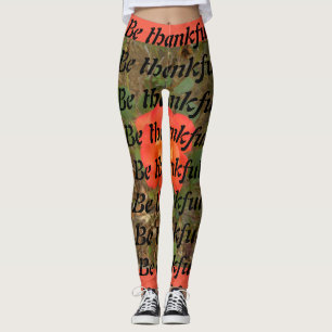 Leggings Remerciez l'rose orange et répétez l'motif de