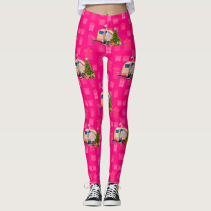 Leggings remorque flamingo de noël