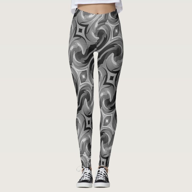 Leggings Remous gris (Devant)