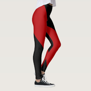 Leggings Remplacement des pattes de Motif noir et grenat