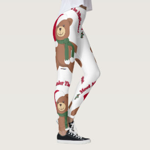 Leggings Rencontrez-Moi Sous La Mistletoe Christmas Teddy B