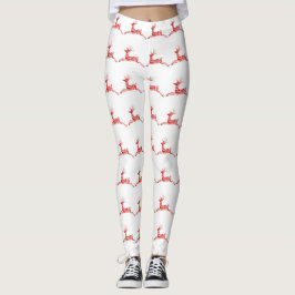 Leggings Renne de sucre de canne de vacances sur le blanc