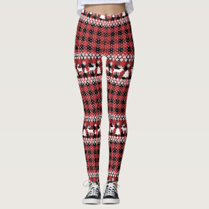 Leggings Renne plaid écossais Fair Isle