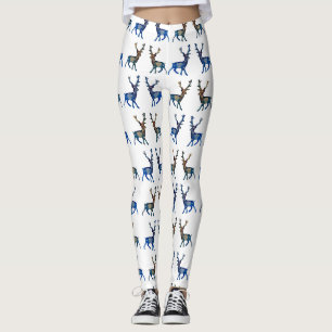 Leggings Rennes de cerfs Leggations personnalisées de Noël