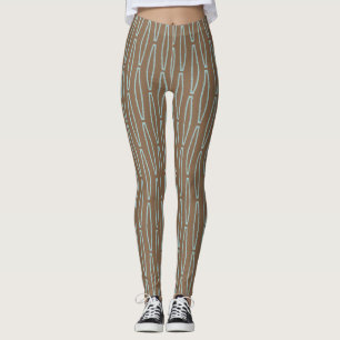 Leggings Répétition géométrique Brown