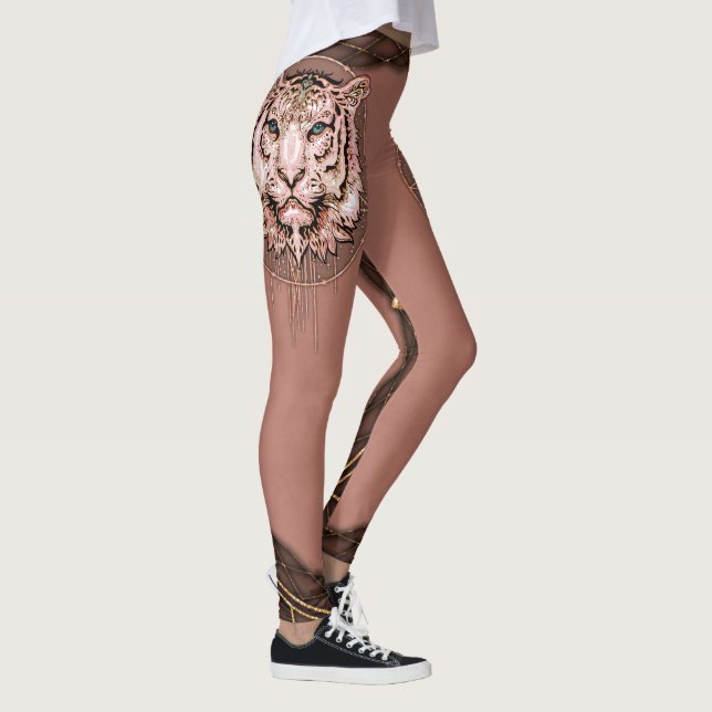 Leggings Représentation captivante et artistique d'un tigre (Droite)
