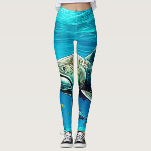 Leggings Requin Prédateur Océanique Art