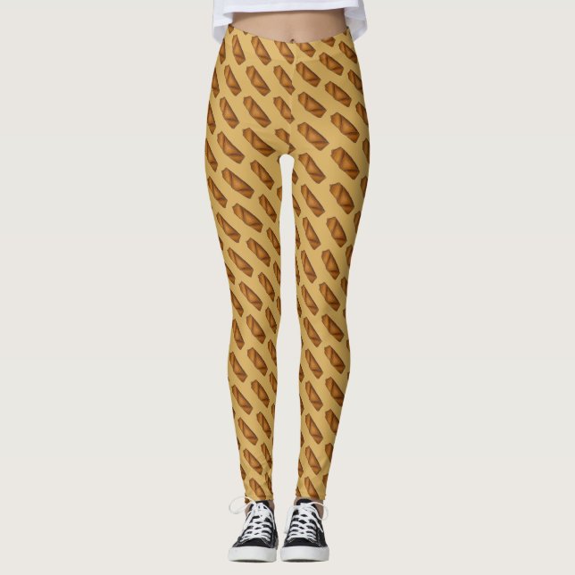 Leggings Restaurant chinois Alimentation Oeuf Roll de print (Devant)