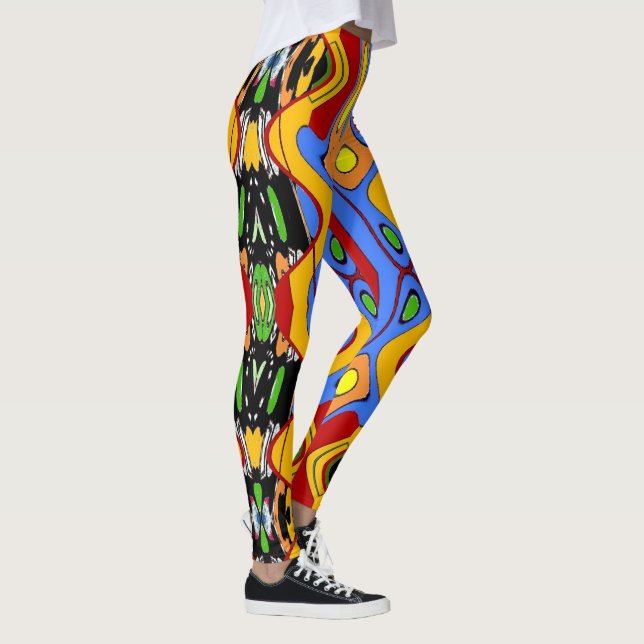 Leggings Résumé Formes Style de verre de tôle, (Droite)
