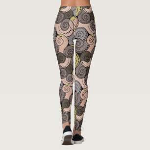 Leggings Rétro, abstrait, spirales