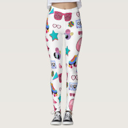 Leggings Retro black 80s Costume Vibrant culture pop
