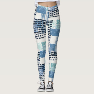 Leggings Retro Memphis Doodle Motif transparent