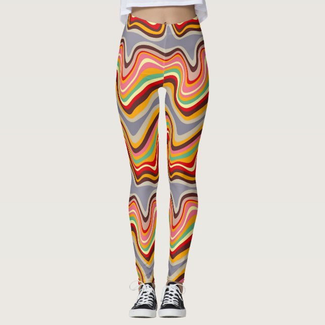 Leggings retro wave disco (Devant)