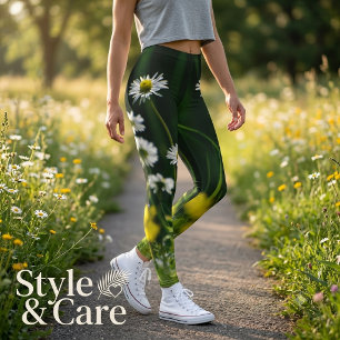 Leggings Rêve de marguerite : Belle nature florale