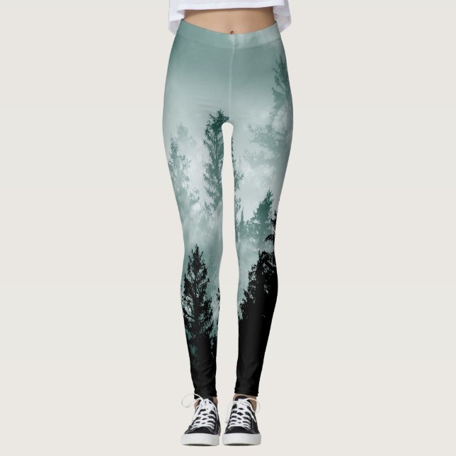 Leggings Rêve turquoise de la forêt verte #1 #wall #art (Devant)