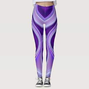 Leggings Rêves arc-en-ciel à fleurs violettes