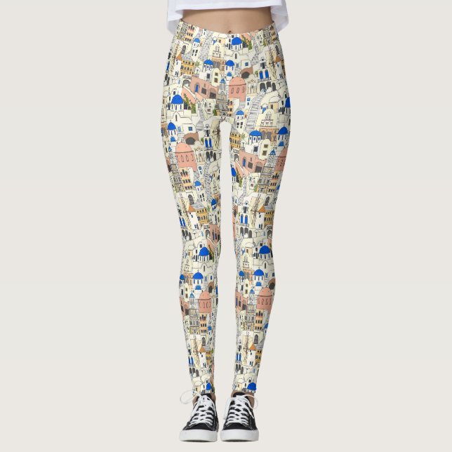 Leggings rêves de Santorin (Devant)