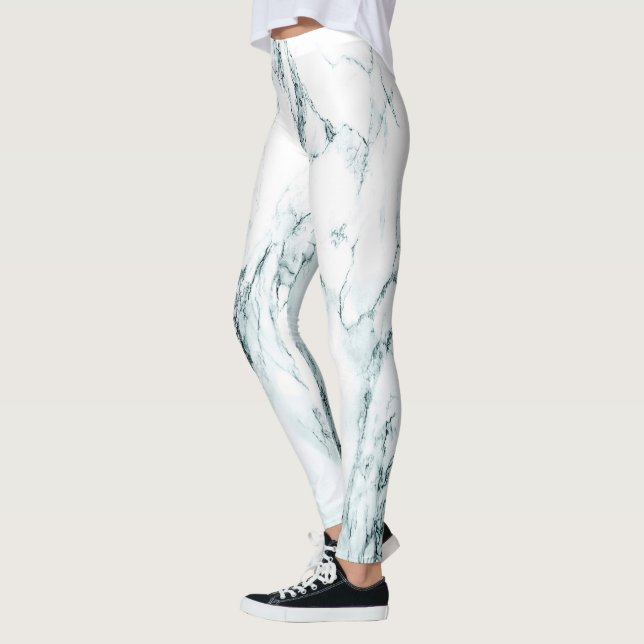Leggings Revêtement de marbre vert (Gauche)