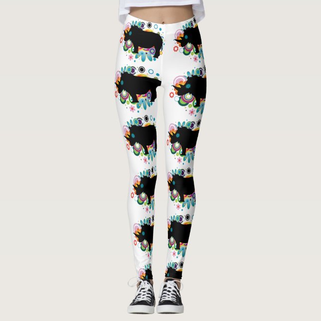 Leggings rhinocéros Abstraits (Devant)