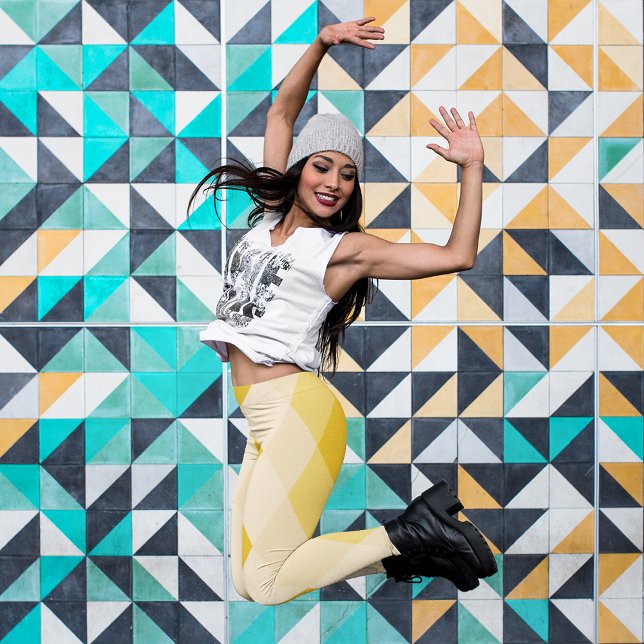 Leggings Rhombus jaune (Créateur téléchargé)