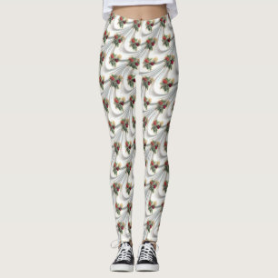 Leggings Rideau diagonal Thunder_Cove en rose rouge