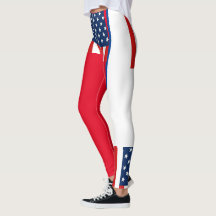 rmdesignflo55 USA Drapeau une jambe rouge