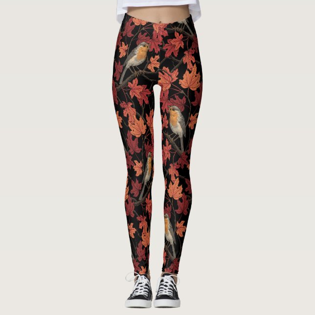 Leggings Robins in maple tree (Devant)