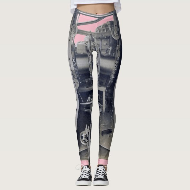Leggings Robot Mécanique Génie Engins Machinerie (Devant)