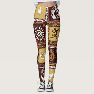 Leggings Rock Art Imitation : Motif Vintage.