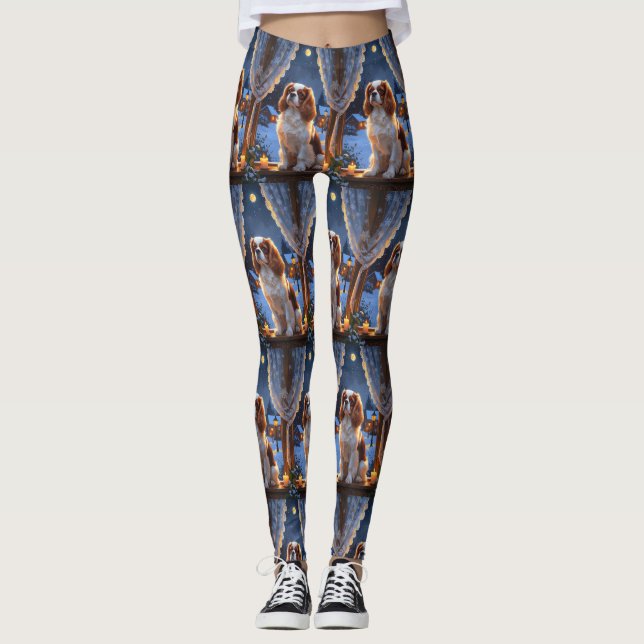 Leggings Roi Cavalier avec lumières de Noël (Devant)